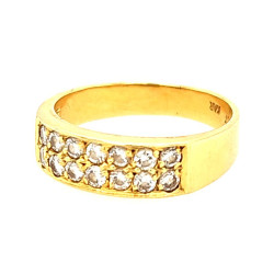 Pre Owned 18ct Diamond Band Ring ZR884